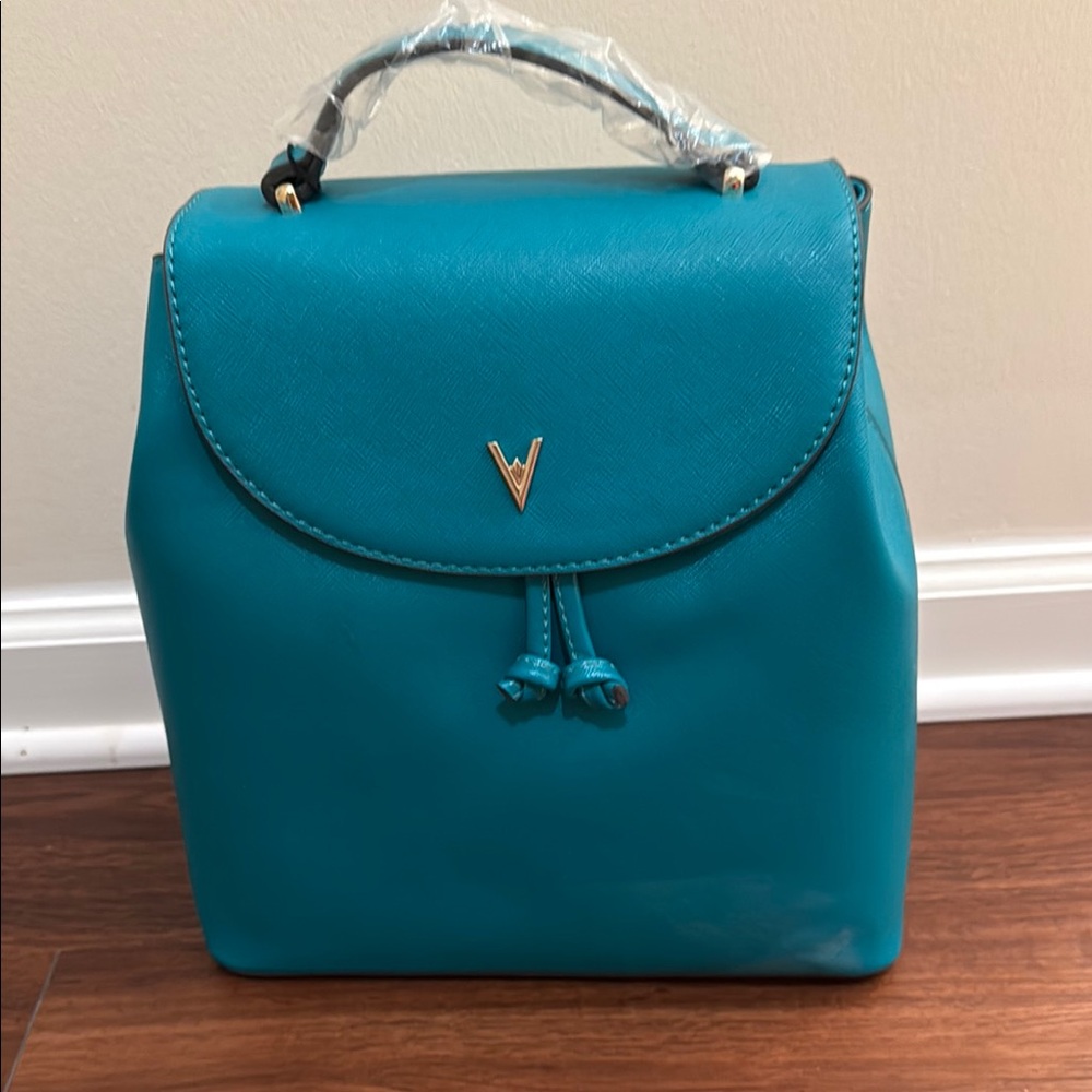 Blue and Gold Structured Backpack